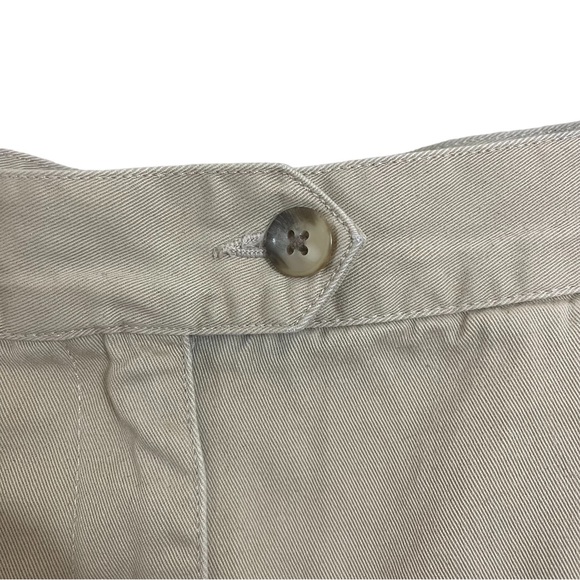 Charter club khaki midi skirt. Size 12 cotton side pockets belt loops zipper - Picture 5 of 12